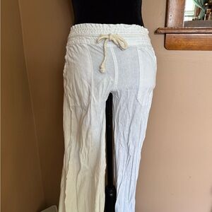 Women's Cream Straight Leg Pants